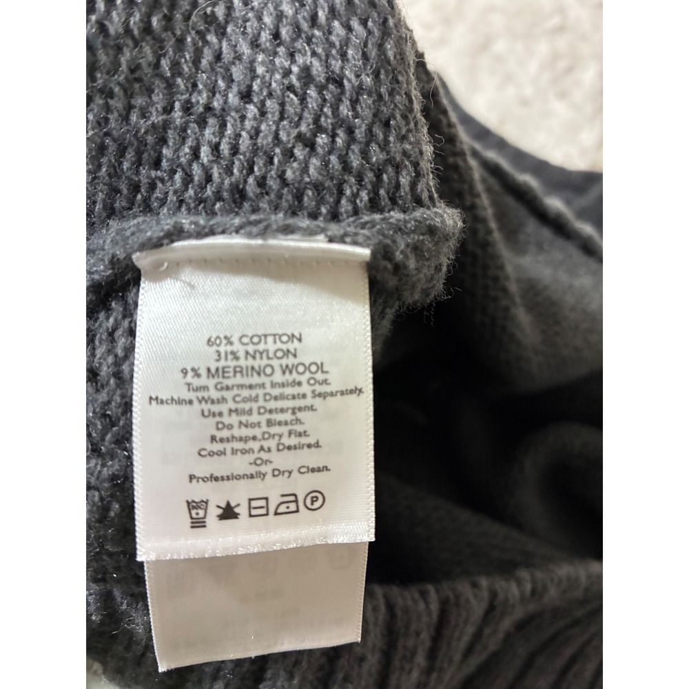Eddie Bauer Mens Gray Fair Isle Merino Wool Blend Crewneck Sweater Size M - Picture 6 of 10